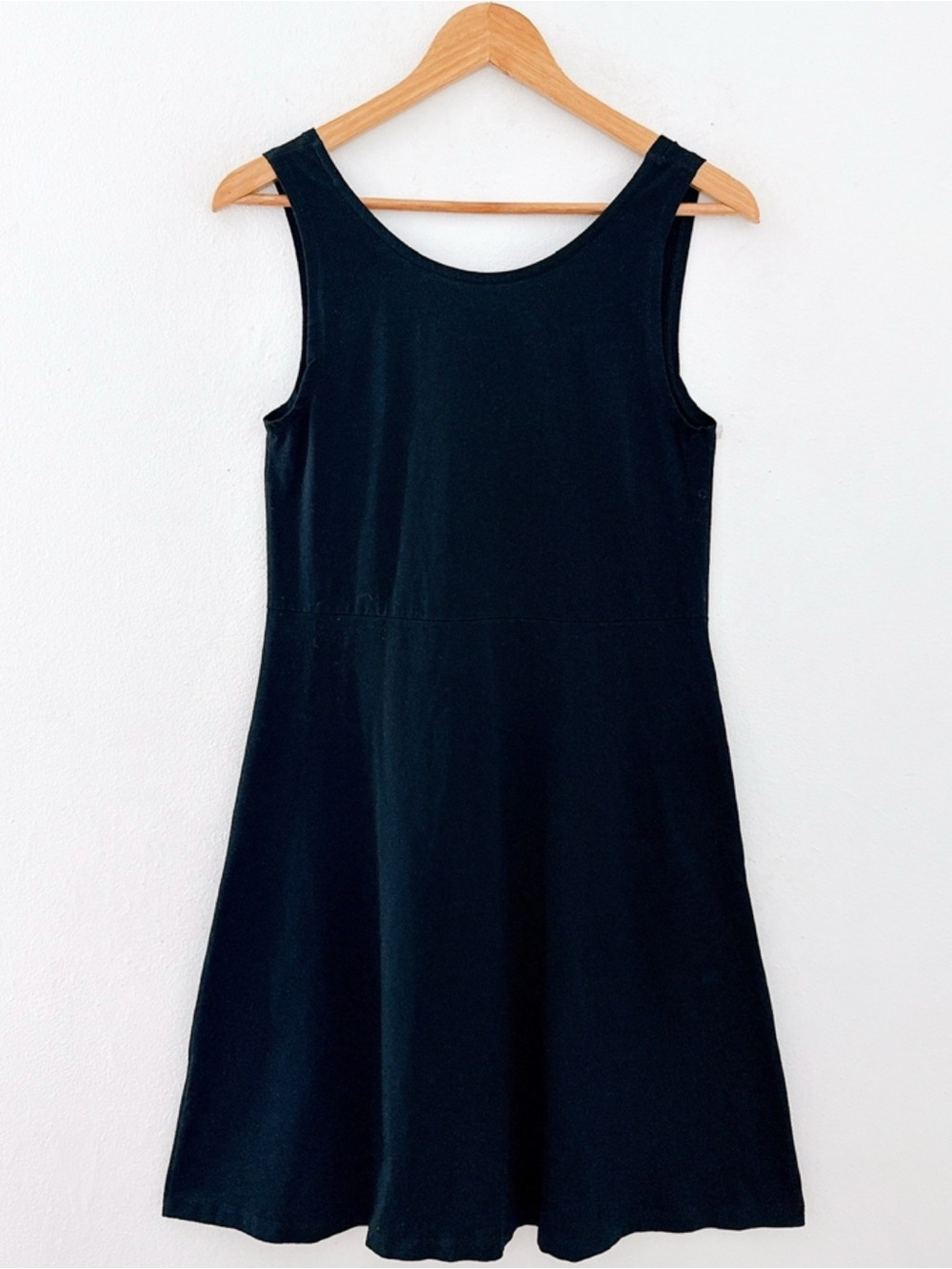 Gudrun Sjoden Dress Black Sleeveless A-Line Organic Cotton Stretch Tank Jersey - Picture 7 of 13